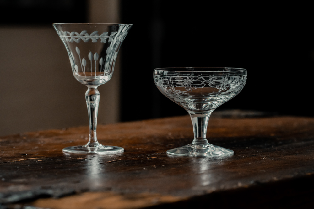 Vintage Crystal Champagne Flutes - Drinking Hobby