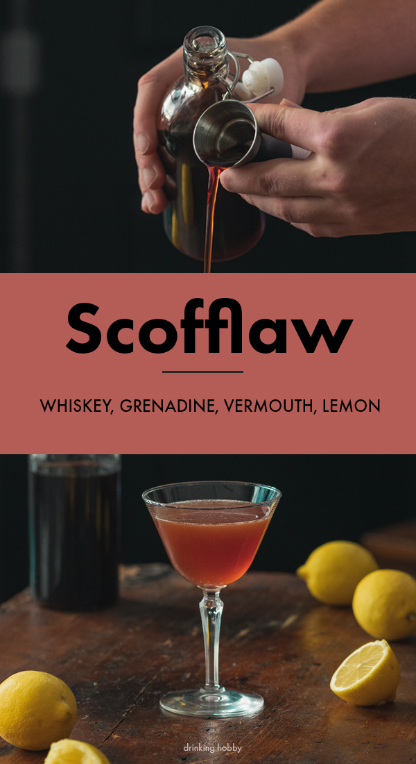 Grenadine and Fresh Lemon Scofflaw Cocktail